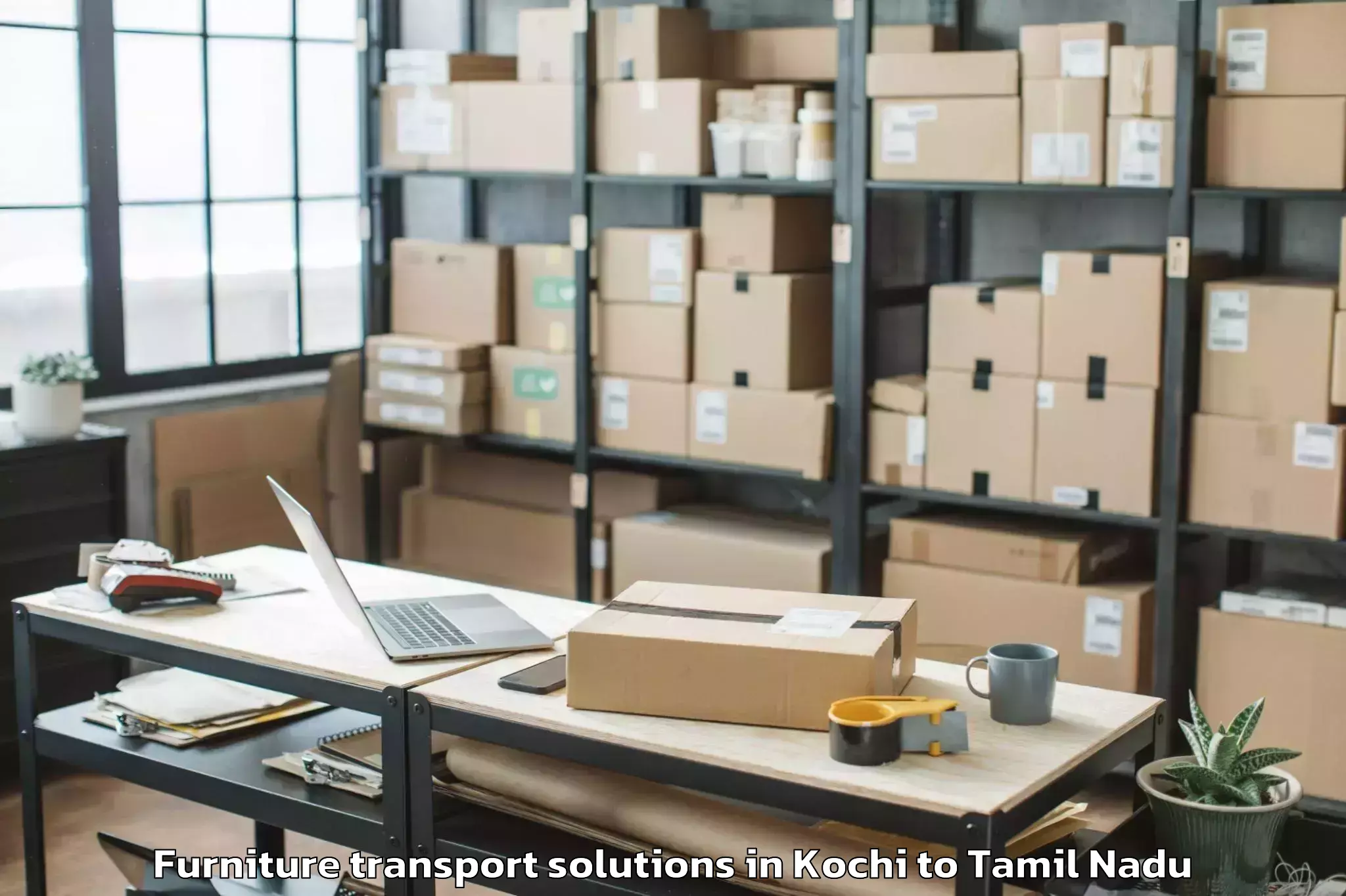 Professional Kochi to Vadakku Viravanallur Furniture Transport Solutions